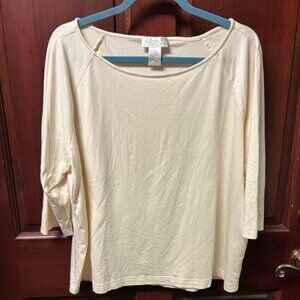 Elana by Tanner 3/4 Sleeve Silk Top